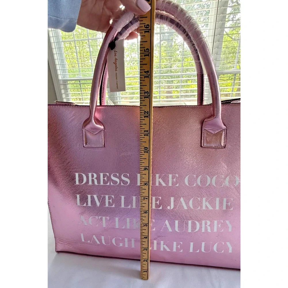 Los Angeles Trading Company Pink Vegan Leather Tote Coco Jackie Audrey Lucy NWT